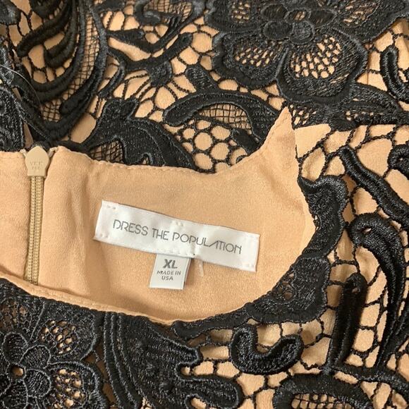 NWT Dress the population Anna lace sheath dress sz XL - Picture 6 of 8